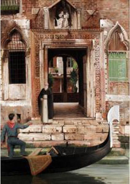 Arazzia S. Gregorio. Venezia Portal Oil Painting by Josef Theodor Hansen