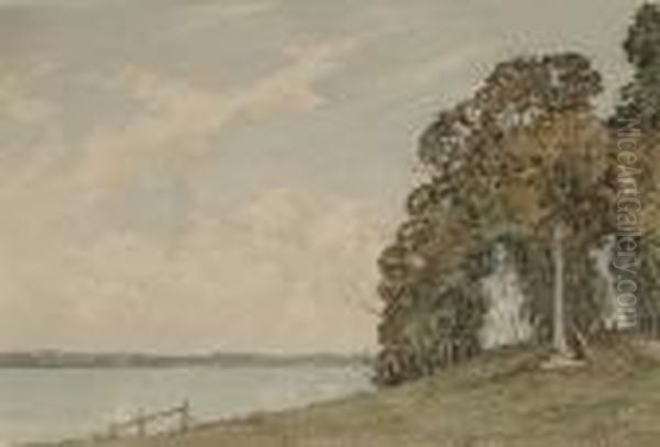 A Calvary By The Seine Oil Painting by Martin Hardie