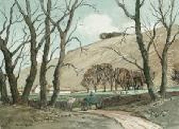 Trumble Cart Oil Painting by Martin Hardie