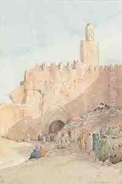 Waiting For The Story-teller, Bab Guissa, Fez Oil Painting by Martin Hardie