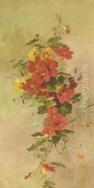 Nasturtions Oil Painting by Anna Eliza Hardy