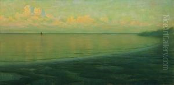 ''golden Effect'' Oil Painting by Alexander Thomas Harrison