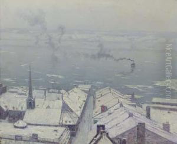 Lower Town, Quebec Oil Painting by Lowell Birge Harrison