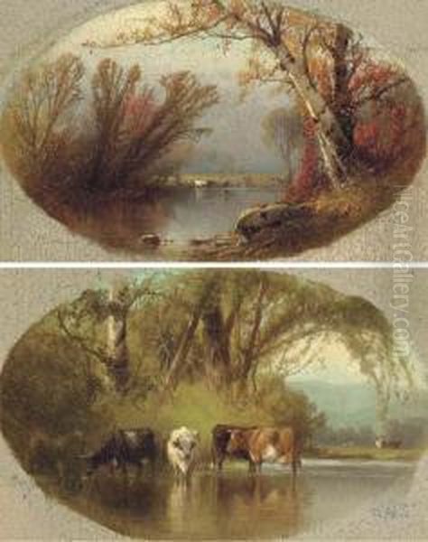 Autumn Tints Oil Painting by William M. Hart