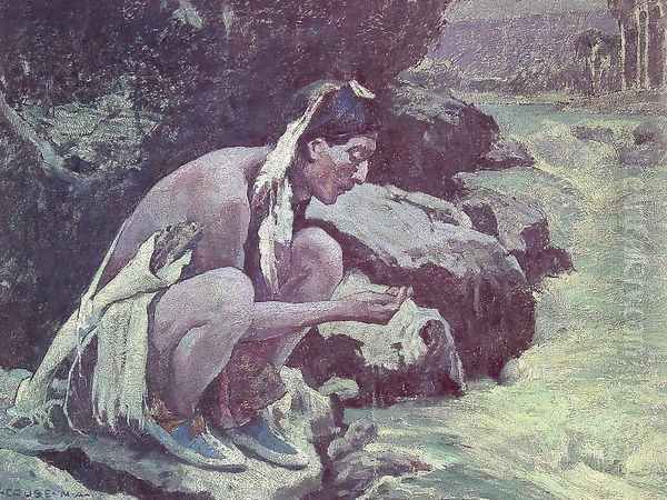 The Drink Oil Painting by Eanger Irving Couse