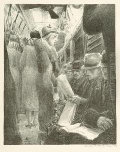 Untitled (subway) Oil Painting by George Kenneth Hartwell