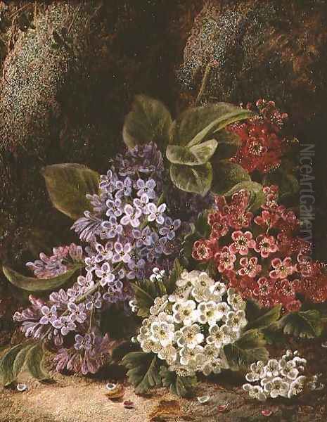 Still Life with Blossom Oil Painting by Oliver Clare