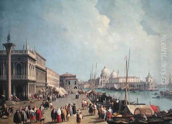 Santa Maria della Salute Oil Painting by (Giovanni Antonio Canal) Canaletto