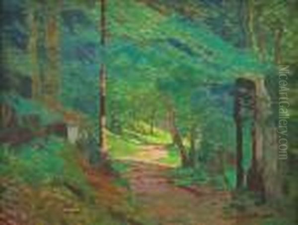 Lesni Cesta Oil Painting by Roman Havelka