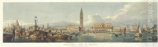 Panoramic View Of Venice Oil Painting by Robert Havell, Jr.