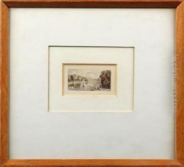 The Cascade, Kensinton Gardens Oil Painting by William Havell