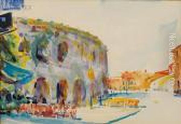 The Ampitheater At Nimes Oil Painting by Charles Hawthorne