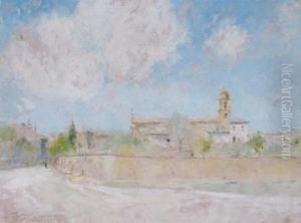 Cathedral, Viterbo, Italy Oil Painting by Charles Hawthorne