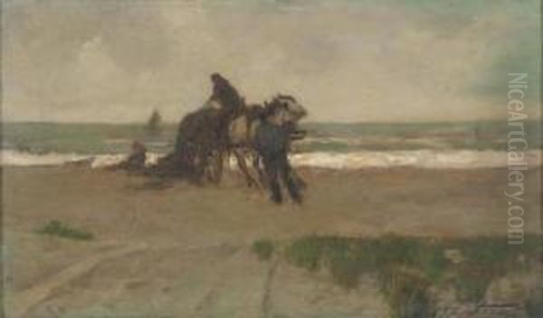 Hauling Sea Weed Oil Painting by Charles Hawthorne