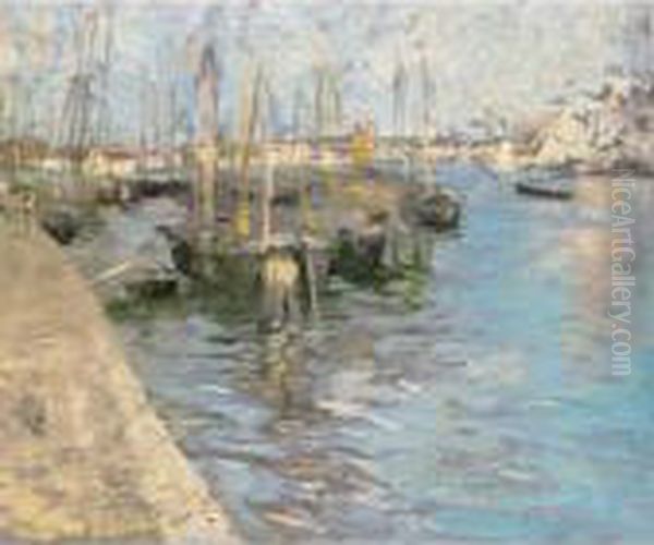Provincetown Harbor Oil Painting by Charles Hawthorne