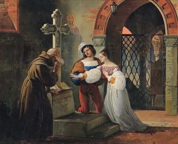 Die Hochzeit Vonromeo Und Julia Oil Painting by Francesco Paolo Hayez