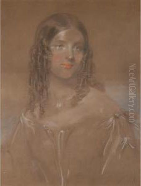 Portraits Of Princess Nicholas 
Esterhazy; The Hon. Francis Villiers; And Lady Clementina Villiers Oil Painting by John Hayter