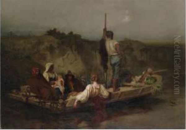 La Mal'aria Oil Painting by Ernest Hebert