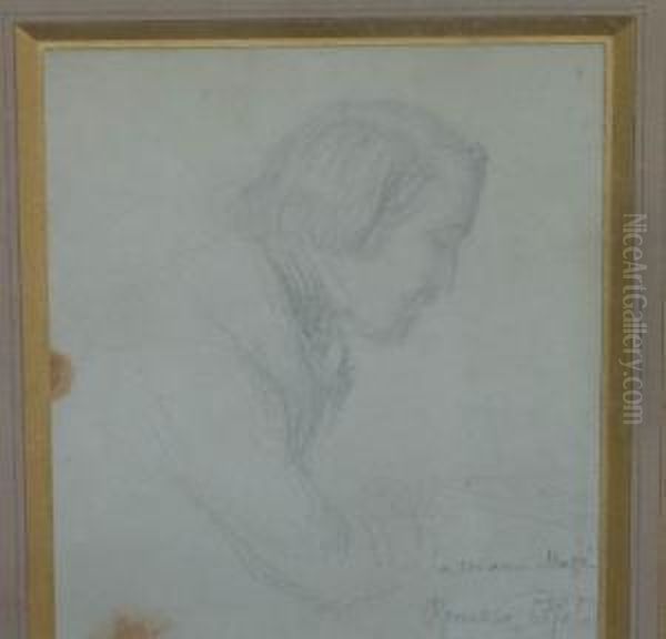 Victor Masse De Profil Oil Painting by Ernest Hebert