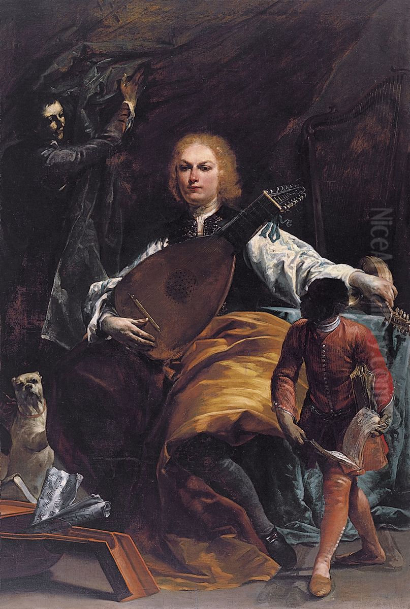 Count Fulvio Grati Oil Painting by Giuseppe Maria Crespi