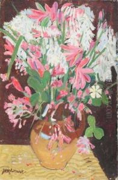 Bouquet De Fleurs Oil Painting by Joseph Hecht