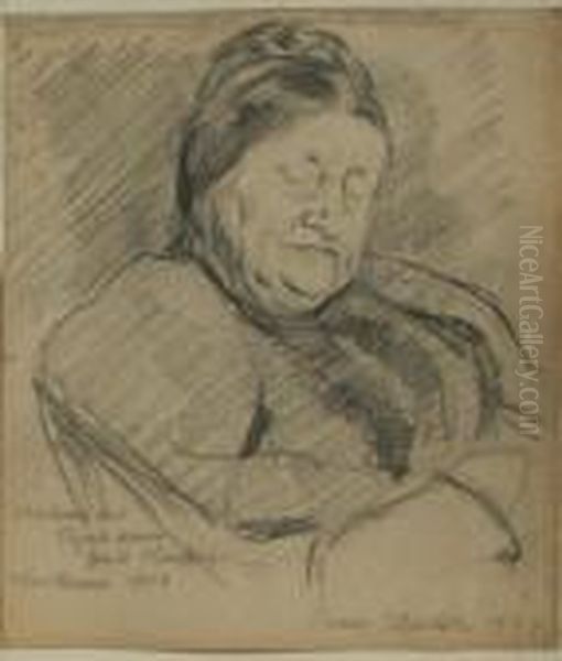 Portrait Von Robertine Hecker Oil Painting by Franz Hecker