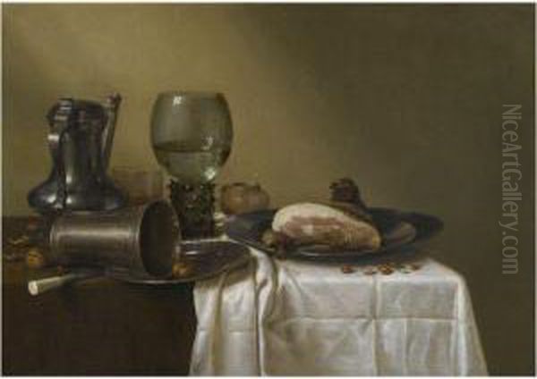 Still Life Oil Painting by Willem Claesz. Heda