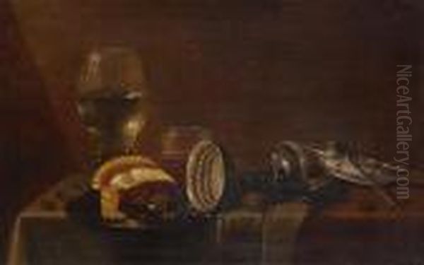 Samm Banquet Oil Painting by Willem Claesz. Heda