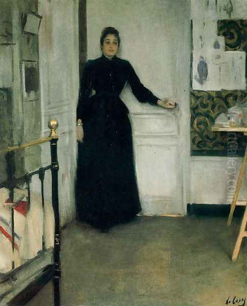 Mujer en la habitacion Oil Painting by Ramon Casas