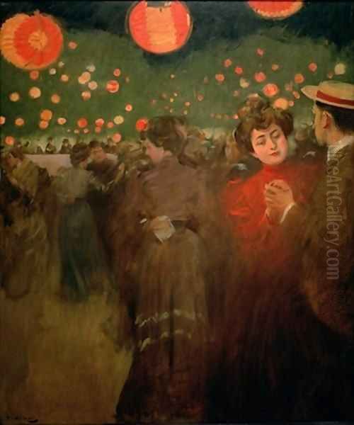 The Open Air Party Oil Painting by Ramon Casas