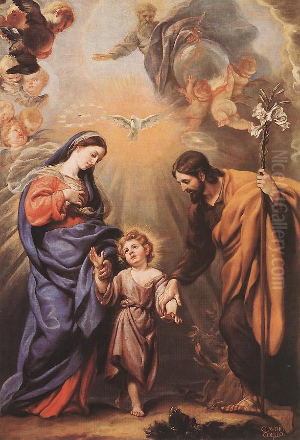 Holy Family Oil Painting by Claudio Coello