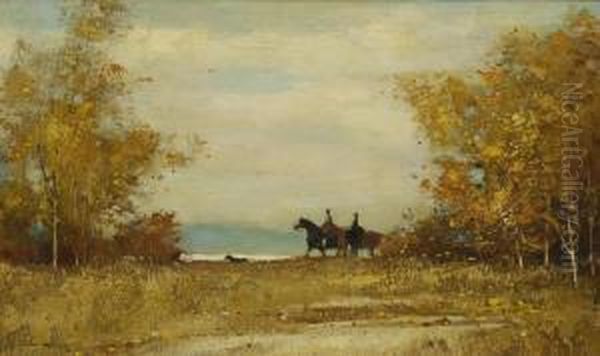 Herbstlicher Ausritt Oil Painting by Walter Heimig
