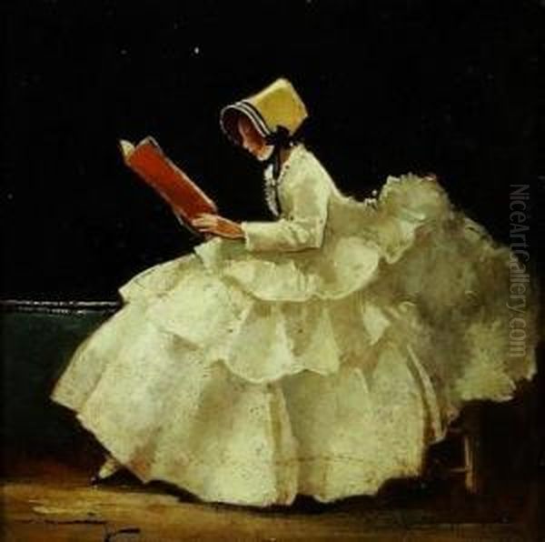 Ruckseitiger Klebezettel Oil Painting by Walter Heimig