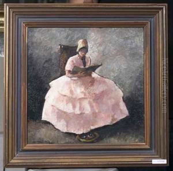 Dame In Ballkleid. Oil Painting by Walter Heimig
