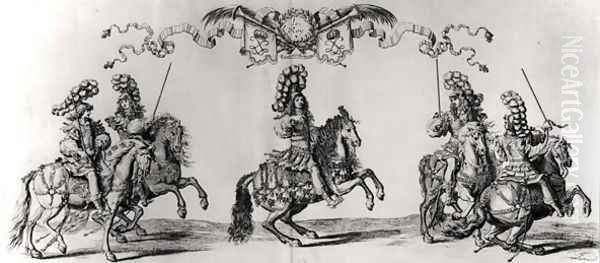 Carrousel for Louis XIV (1639-1715) c.1662 Oil Painting by Francois Chauveau