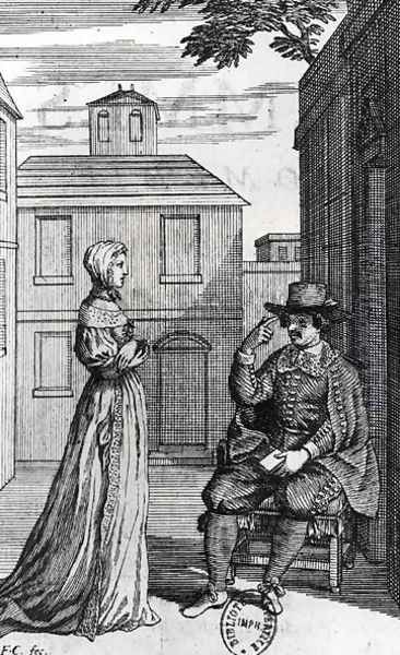 Frontispiece for the First Edition of 'L'Ecole des femmes' Oil Painting by Francois Chauveau