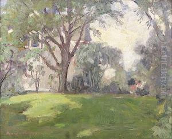 By The Side Of The House Oil Painting by Knute Heldner