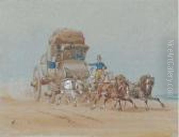 The Stagecoach Oil Painting by Charles Cooper Henderson