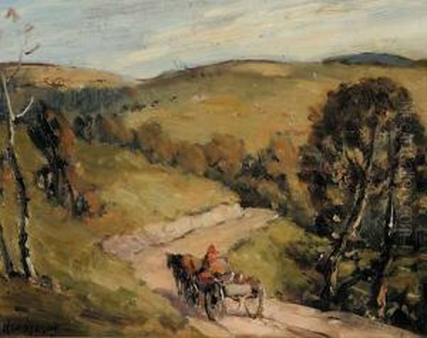 Untitled - On The Road Home Oil Painting by Henderson, James