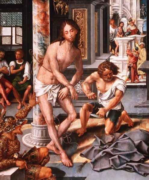 The Flagellation Oil Painting by Pieter Coecke Van Aelst