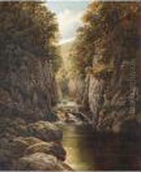 The Fairy Glen, Signed; Signed 
And Titled On Reverse, Oil On Canvas, 61.3 X 50.7 Cm.; 24 X 20 In Oil Painting by Henry W. Henley