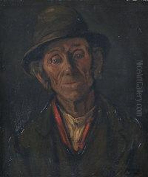 Study Of An Old Achill Man Oil Painting by Grace Henry