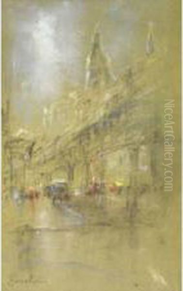 Elevated Train Bridge Oil Painting by Glenn Cooper Henshaw