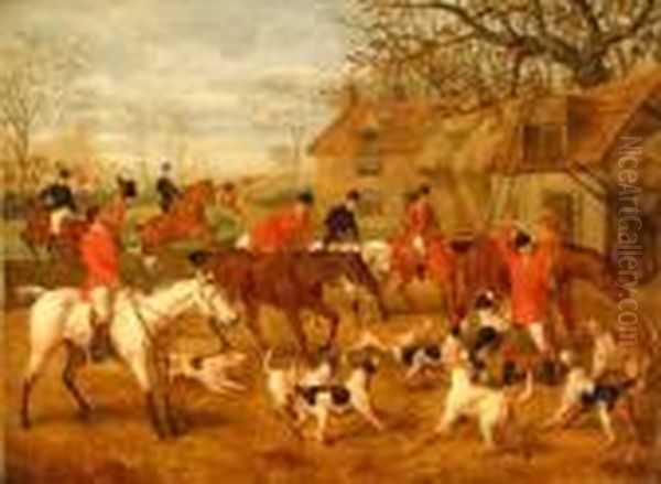 The Meet, The Chase, Gone To Earth
And 
Thekill Oil Painting by Edward Benjamin Herberte