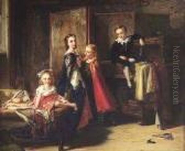 The Dressing Up Chest Oil Painting by Robert Herdman