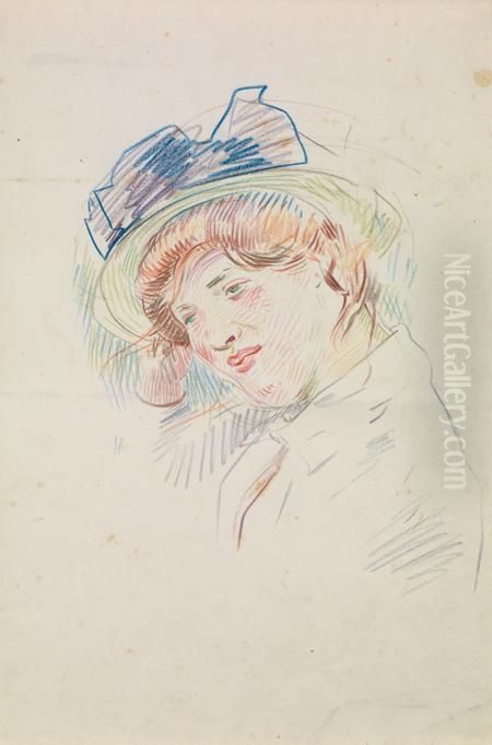 Portrait Presume De Madame Bremont Oil Painting by Rene Georges Hermann-Paul