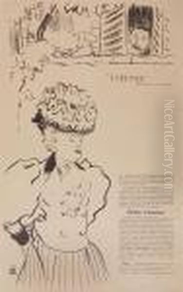 Portrait D'ellen Andre Oil Painting by Rene Georges Hermann-Paul