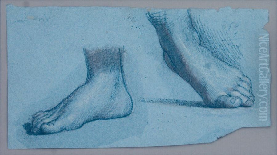 Etude De Pied Oil Painting by Alexandre-Jean-Baptiste Hesse