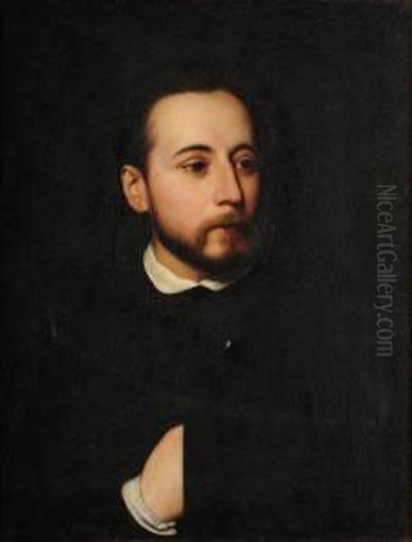Autoportrait Presume De L'artiste Oil Painting by Alexandre-Jean-Baptiste Hesse