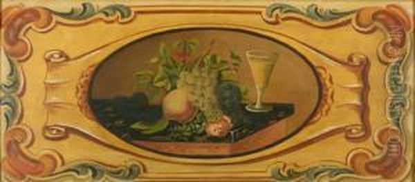 Still Life With Wine Glass And Fruit
Oil On Board, Signed On Verso Oil Painting by Edward Hicks